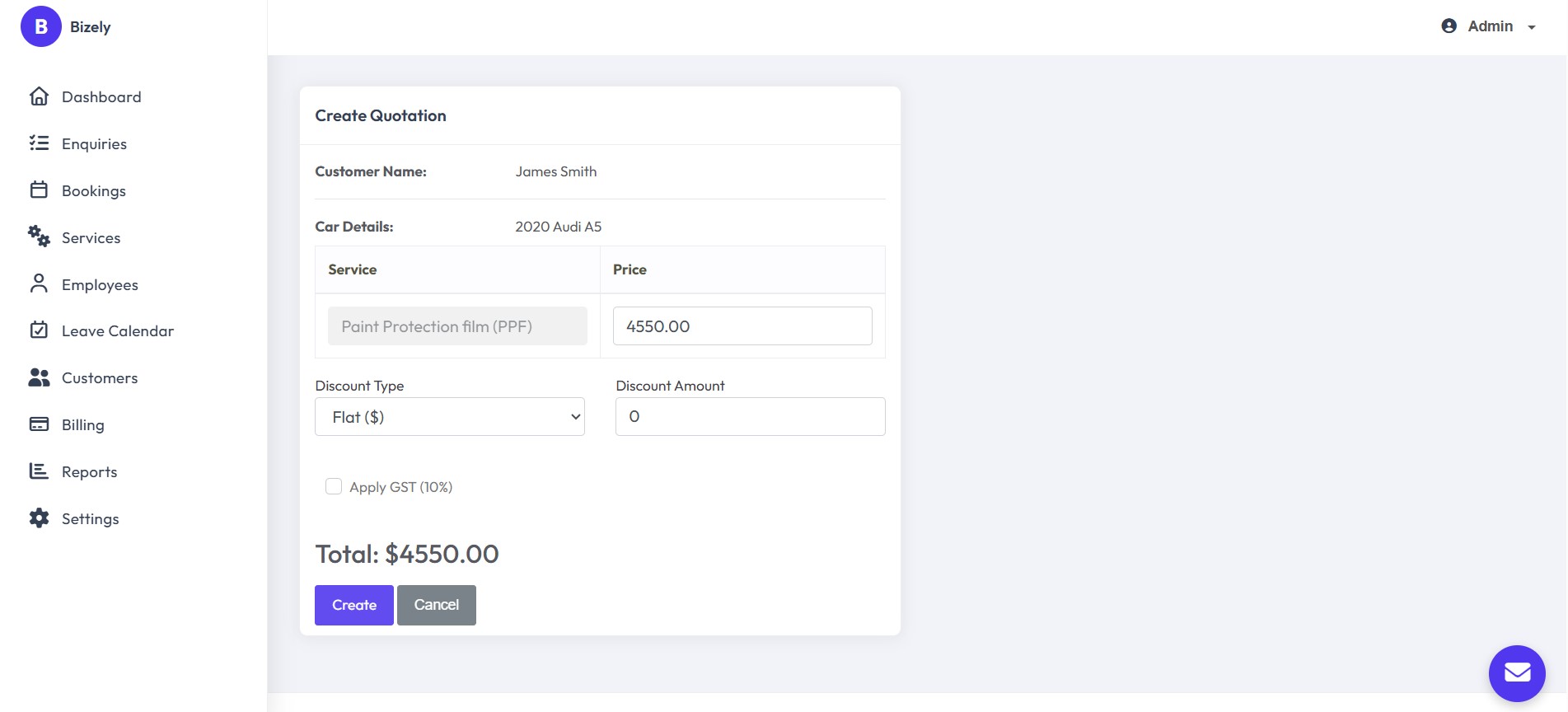 Quotes estimates